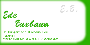 ede buxbaum business card